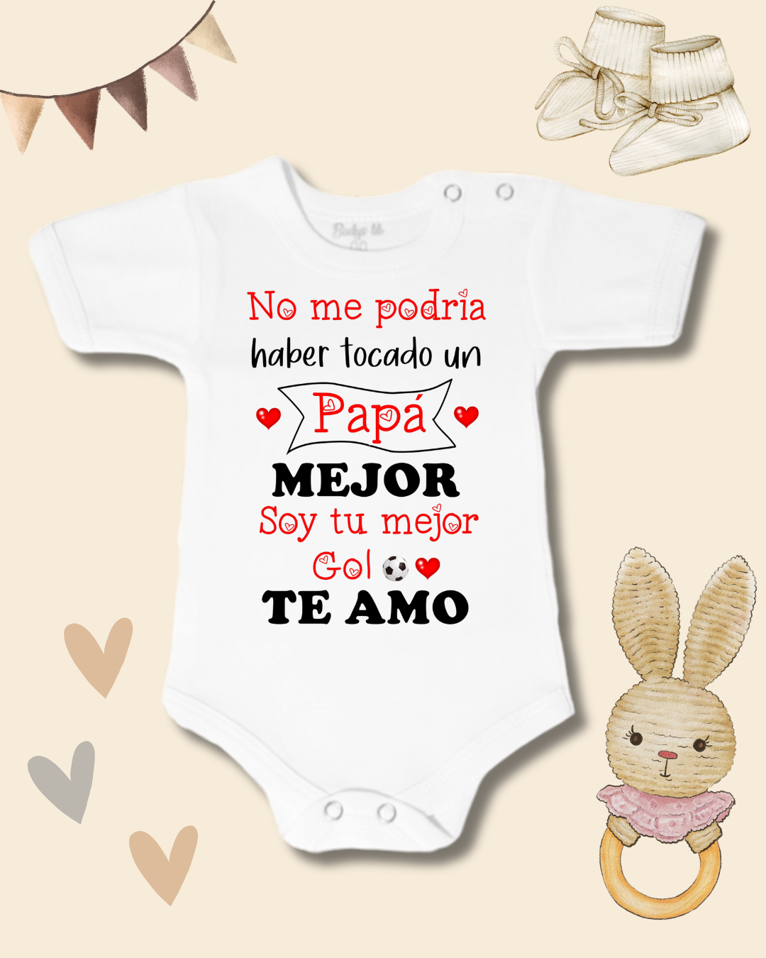 No me podría haber tocado un papá mejor, Soy tu mejor gol⚽️ (rojo❤️)