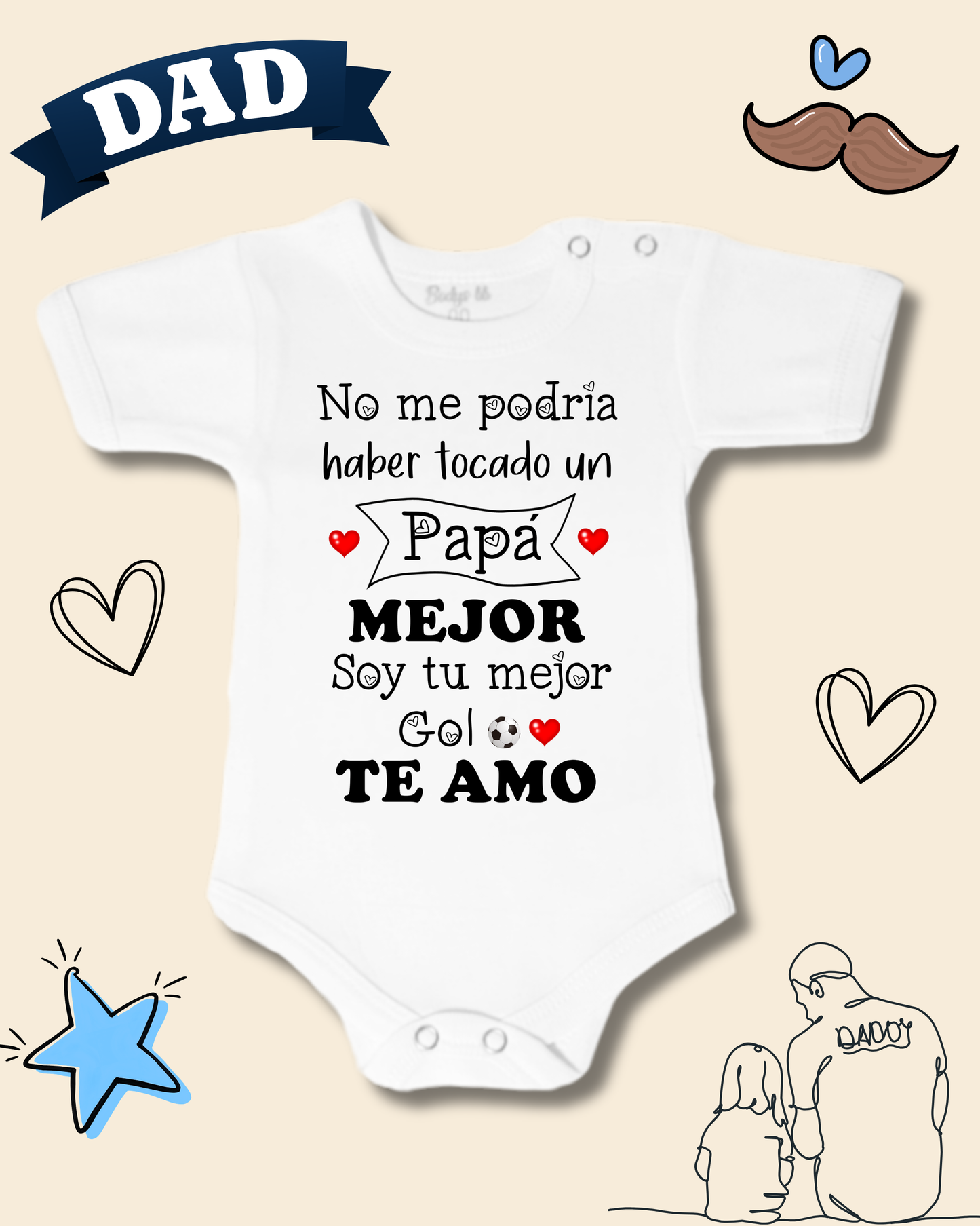 No me podría haber tocado un papá mejor, soy tu mejor gol te amo (negro unisex)