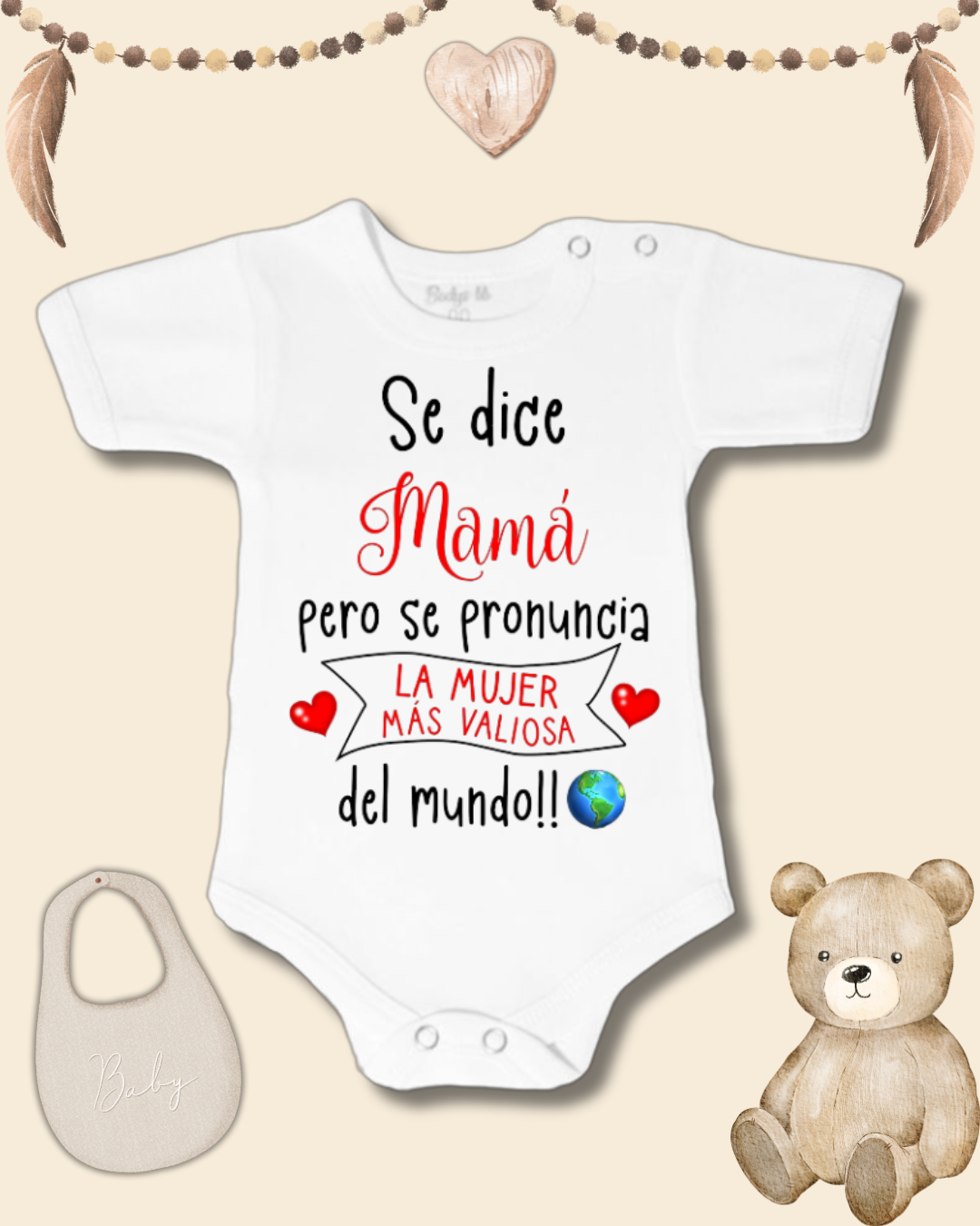 Se dice mamá, pero se pronuncia la mujer más valiosa del mundo🌎❤️ (unisex)