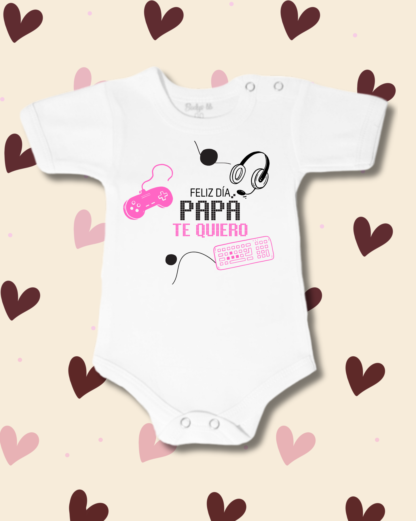 Feliz día papá te quiero (joystick) (rosa)