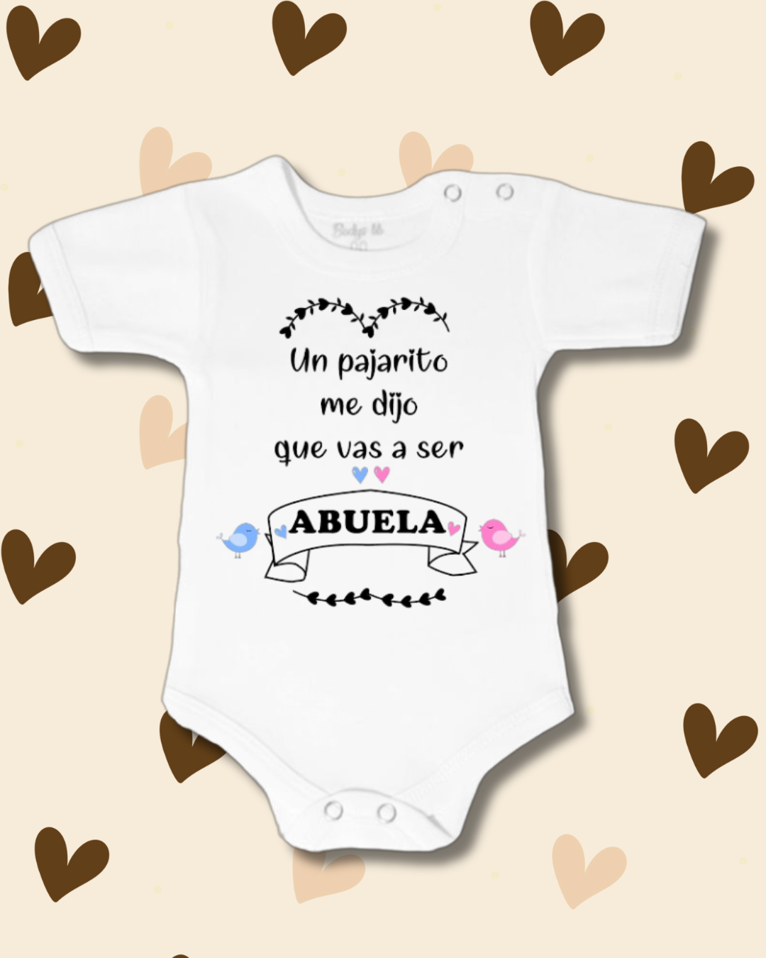 Un pajarito me dijo que vas a ser Abuela🩷🩵🐦(unisex)