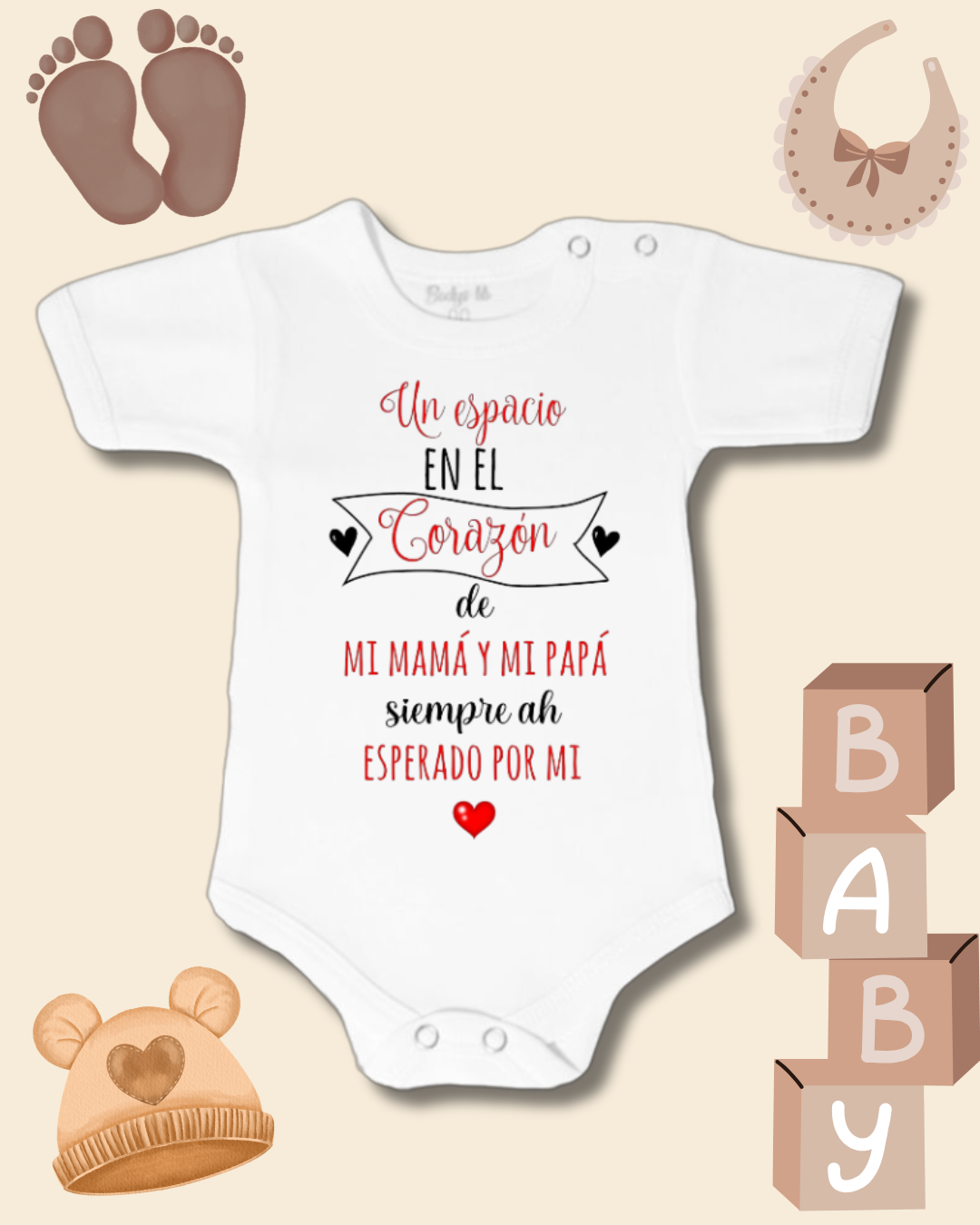 Un espacio en el corazón de mi mamá y mi papá siempre ah esperado por mí❤️ (unisex)