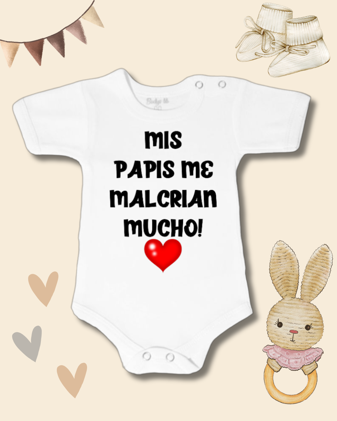 Mis papis me malcrian mucho❤️ (negro con corazón rojo)