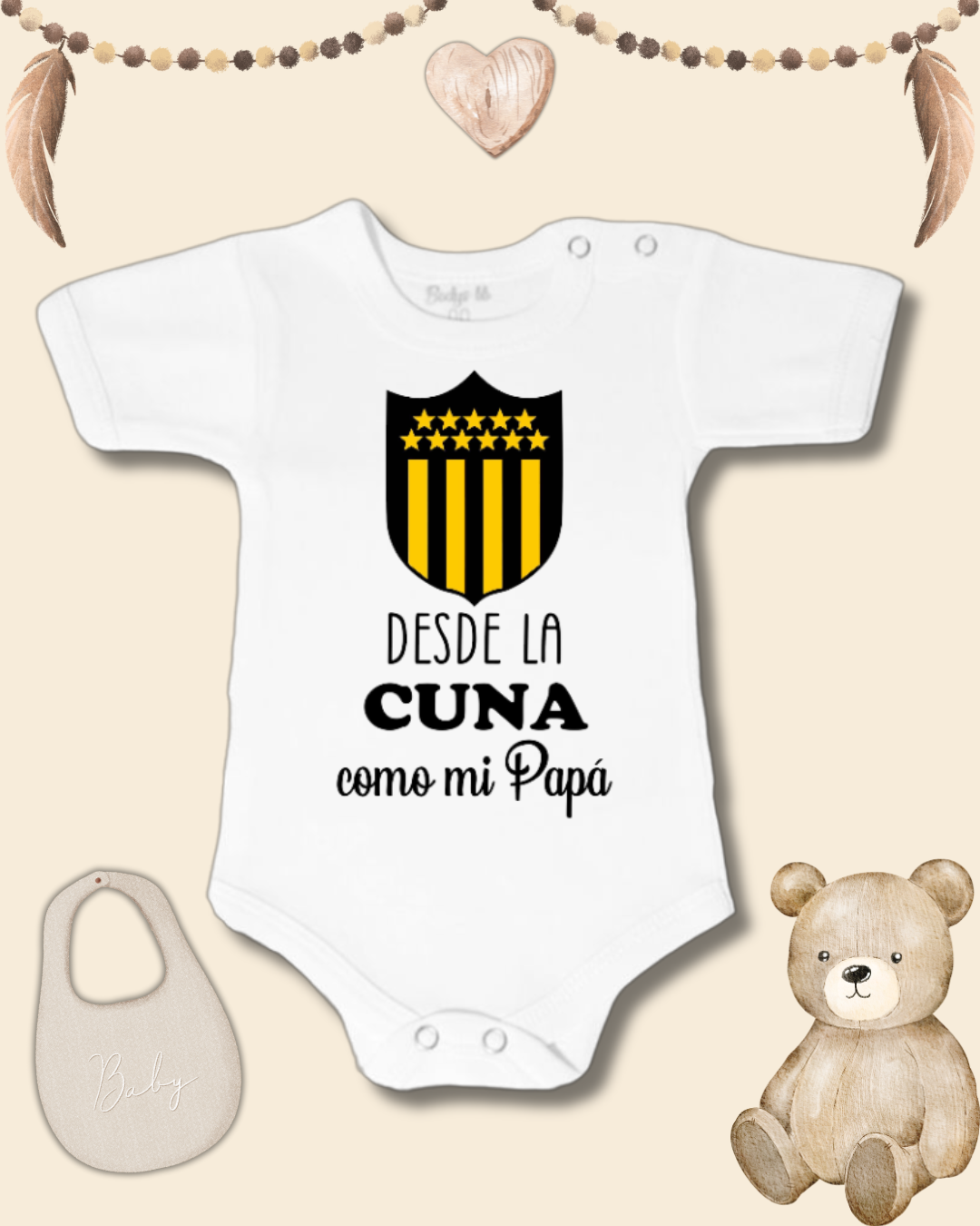 Desde la cuna como mi Papá 💛🖤