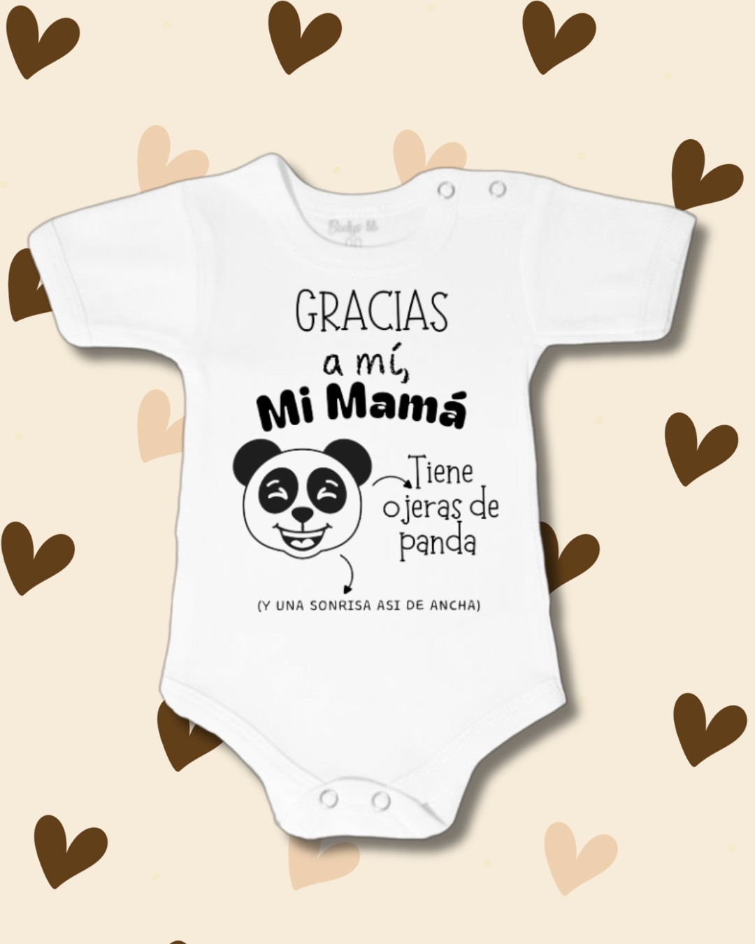Gracias a mí, mi mamá tiene ojeras de panda🐼 y una sonrisa así de ancha😁