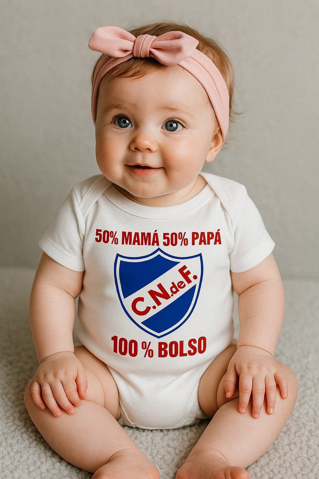 50% Mamá 50% Papá, 100% bolso❤️💙🤍
