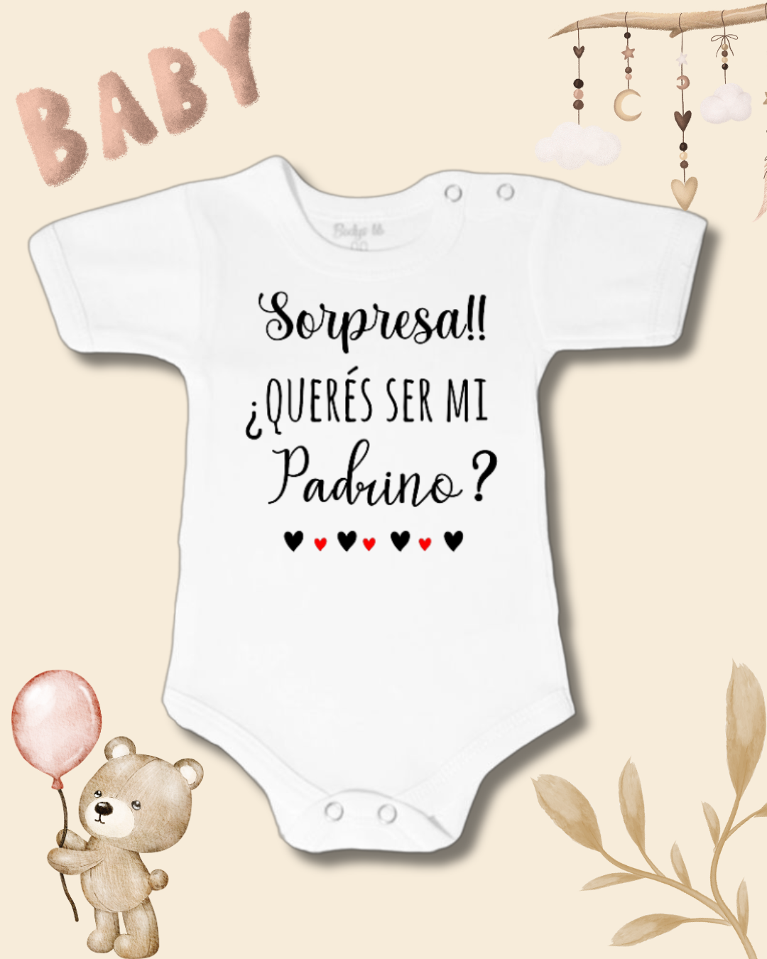 Sorpresa! ¿Querés ser mi Padrino? ❤️ (unisex)