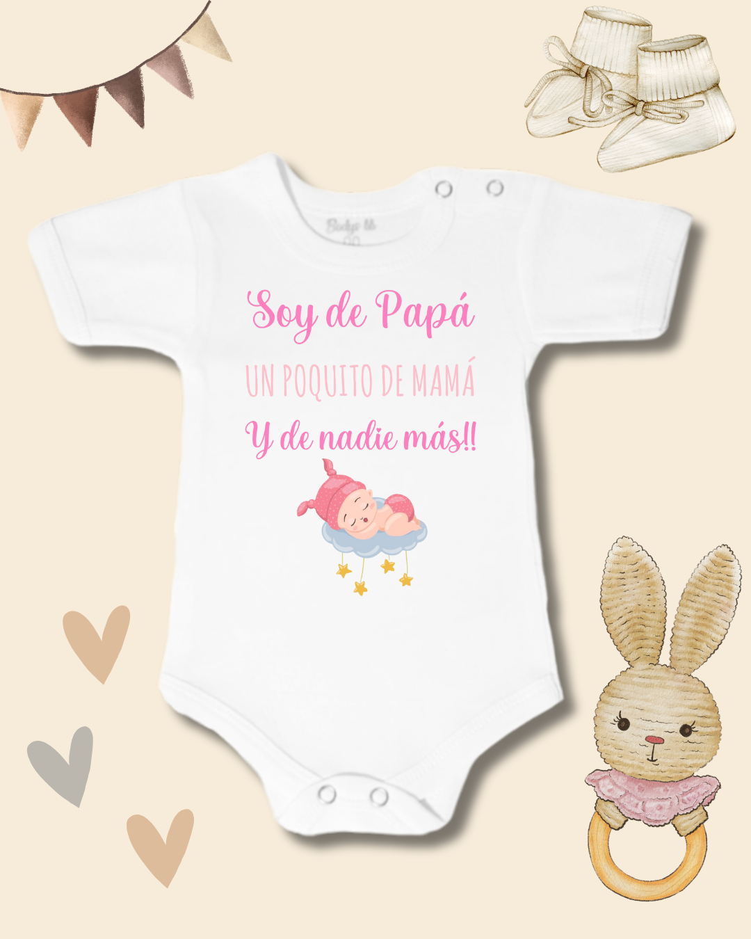 Soy de Papá, un poquito de Mamá y de nadie más 🩷(rosado)