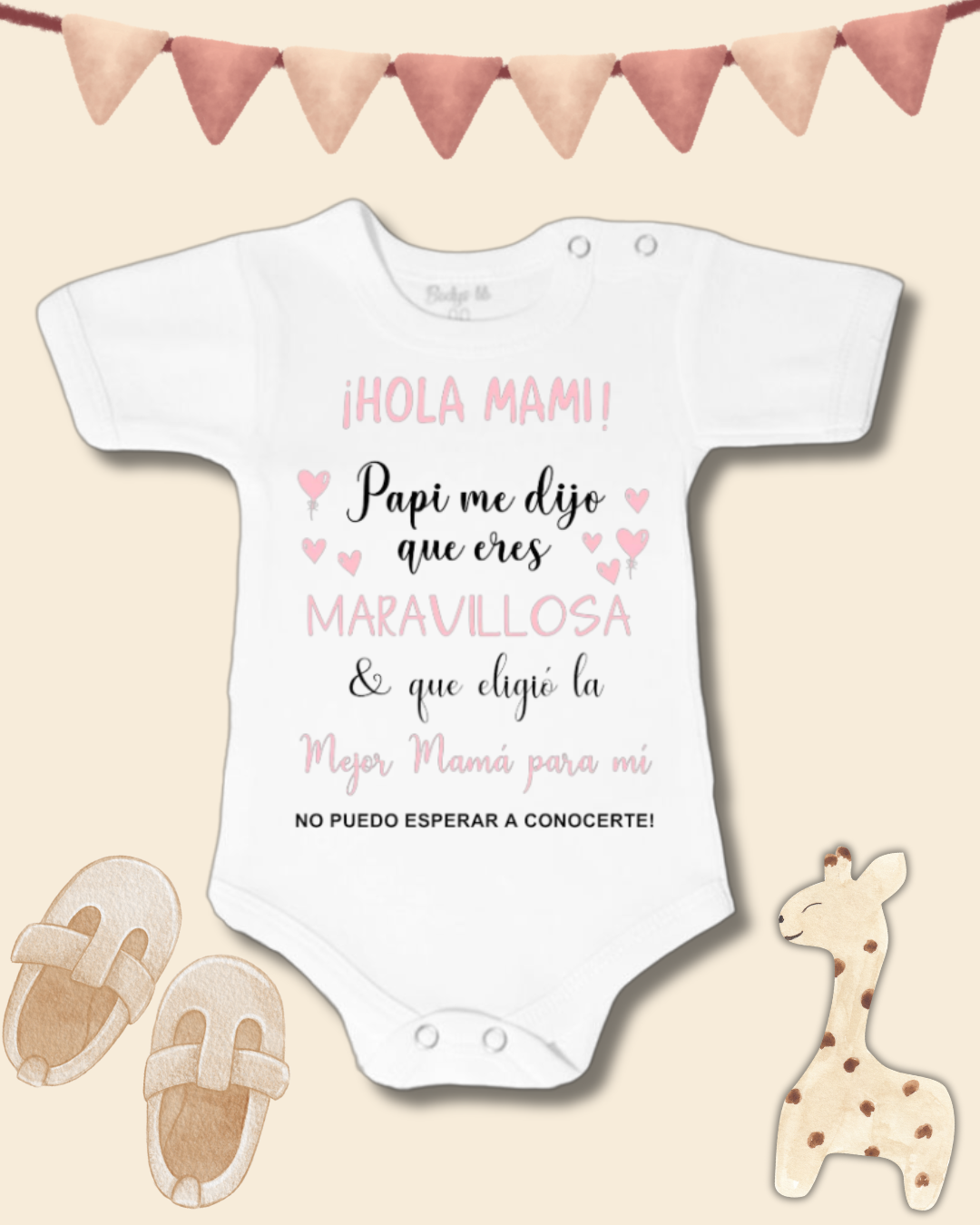 Hola Mami, Papi me dijo que eres maravillosa y que eligió la mejor mamá para mi, no puedo esperar a conocerte 🩷