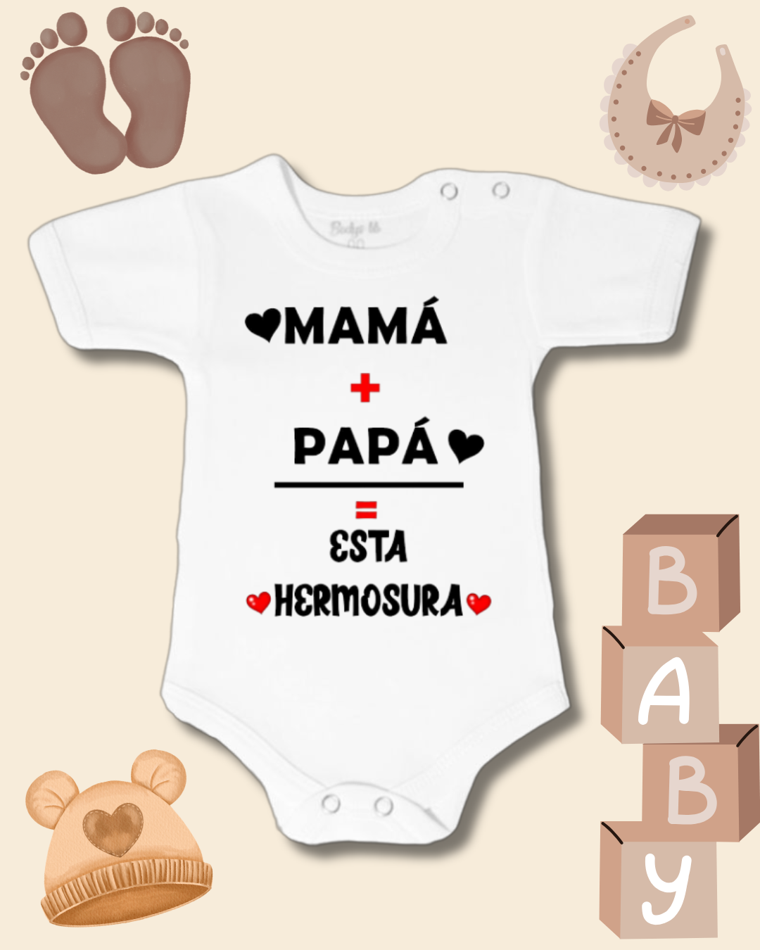 Mamá + Papá = esta hermosura ❤️ (negro con rojo)