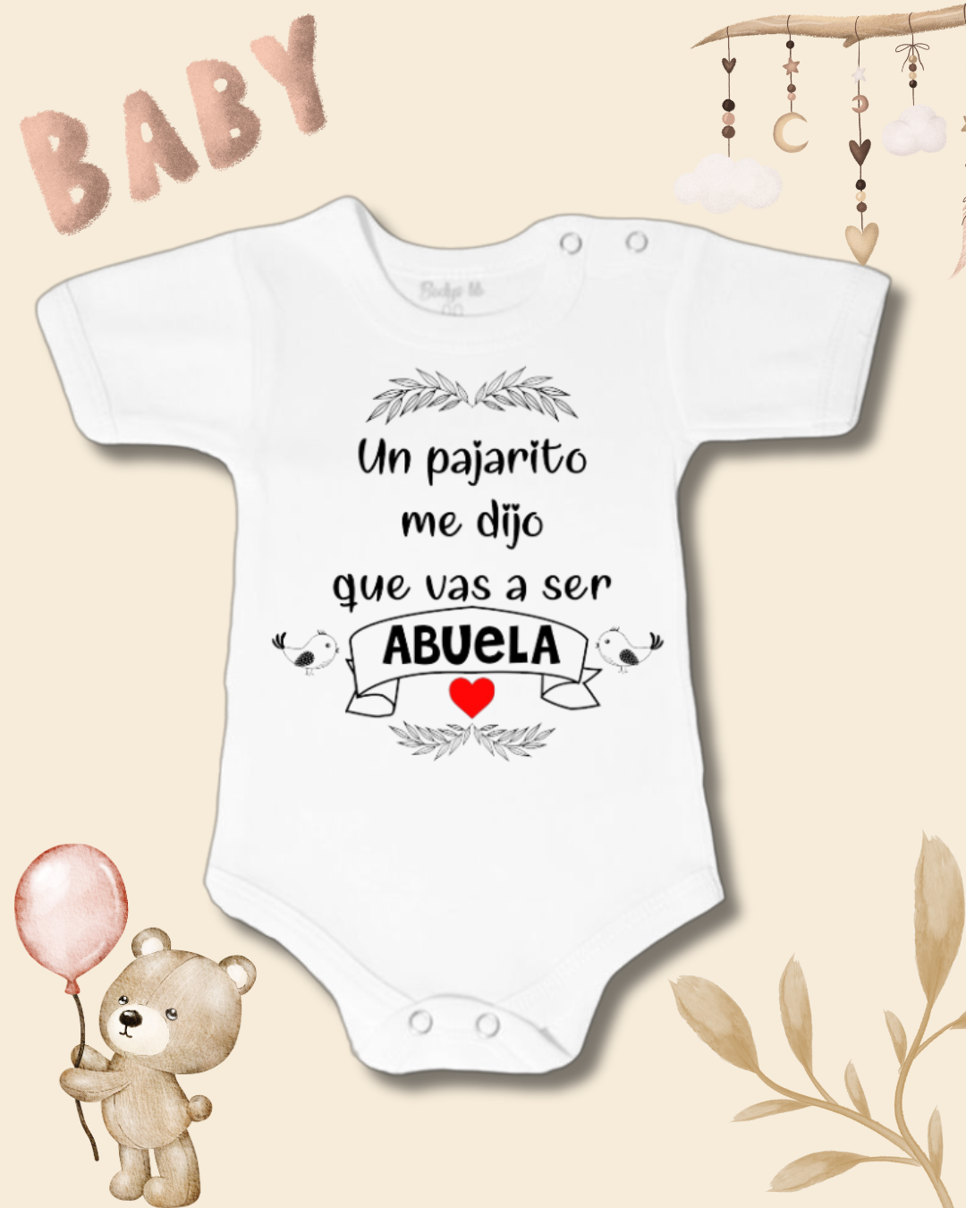 Un pajarito me dijo que vas a ser Abuela❤️🐦