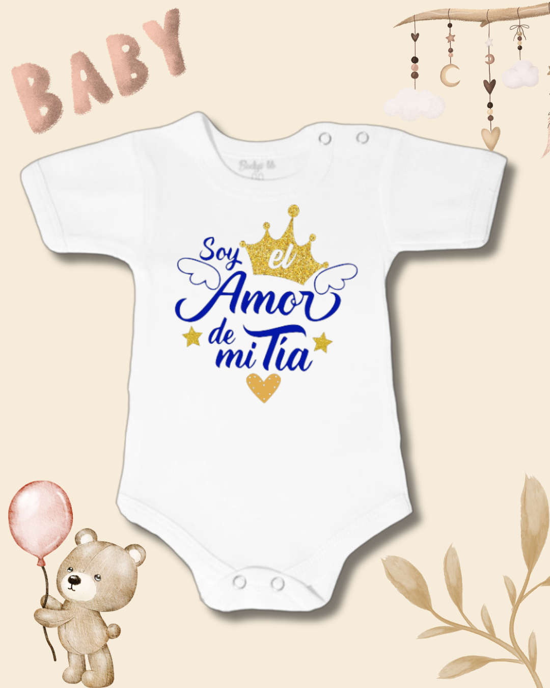 Soy el amor de mi Tía🤎 (azul y dorado)