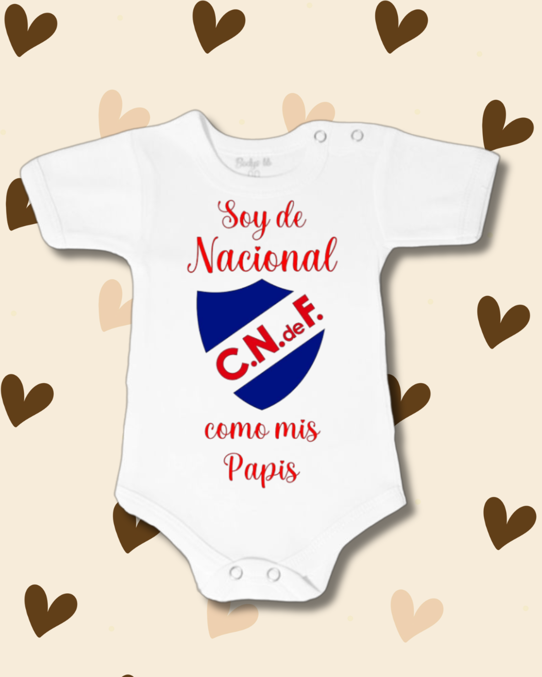 Soy de Nacional como mis papis ❤️💙🤍 (letra cursiva)