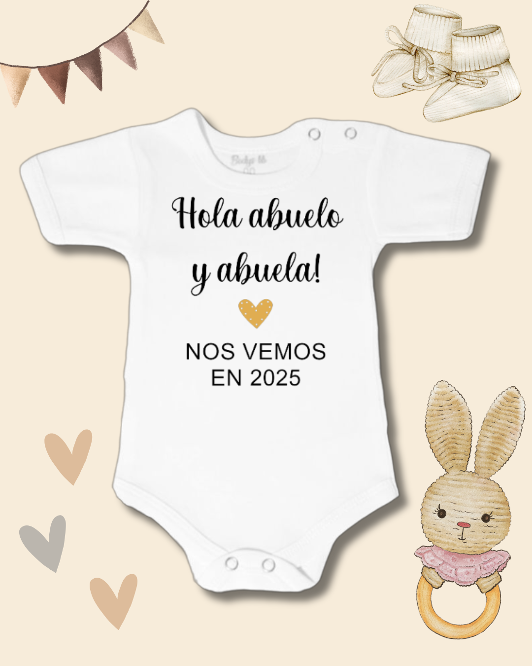 Hola Abuelo y Abuela nos vemos en 2025❤️ (unisex)