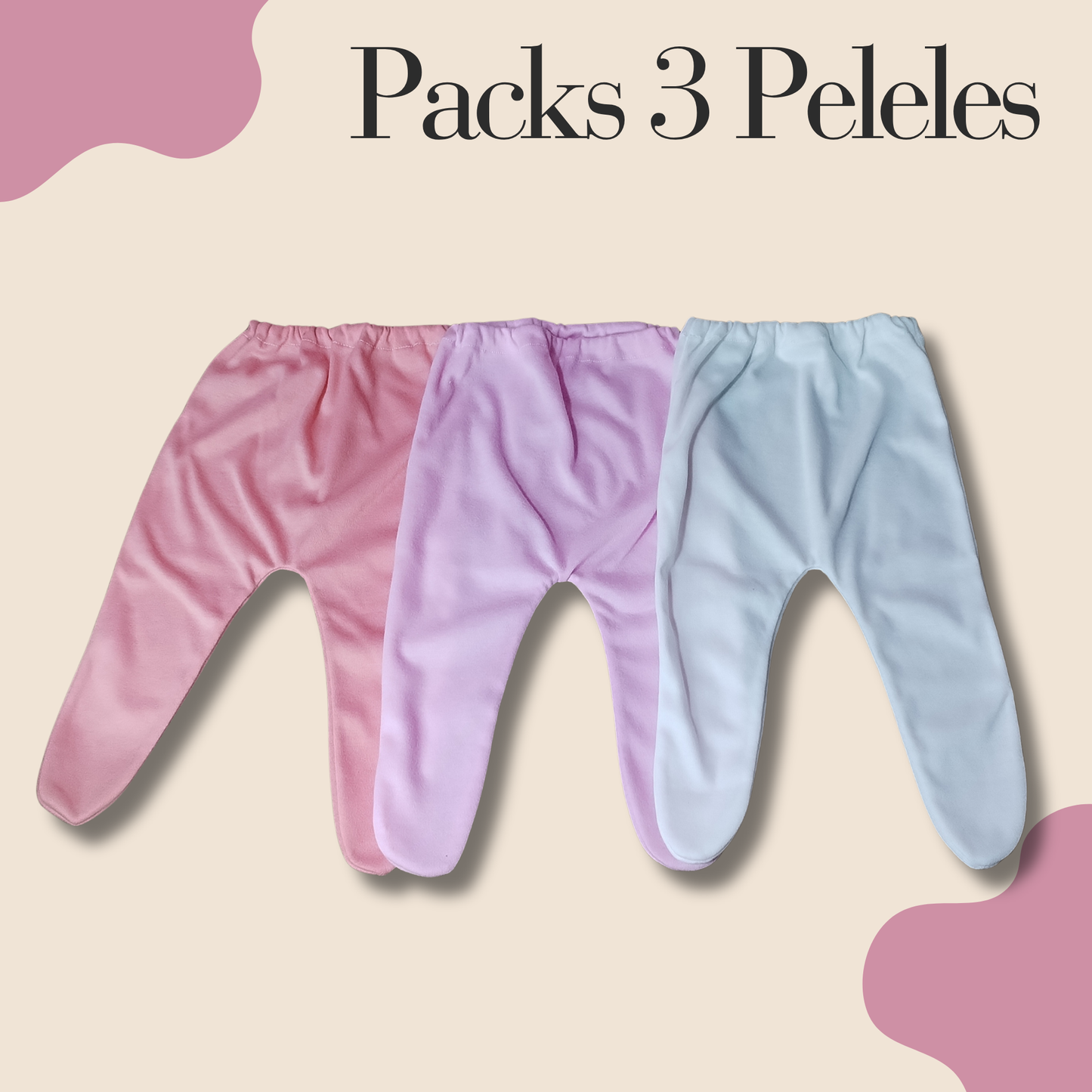Pack 3 Peleles nena 0 a 3 meses