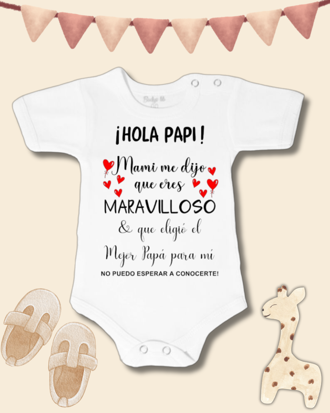 Hola papi! Mami me dijo que eres maravilloso❤️ (negro corazones rojos)