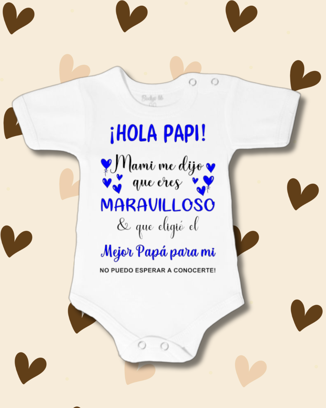 Hola papi! Mami me dijo que eres maravilloso 💙(azul con negro)