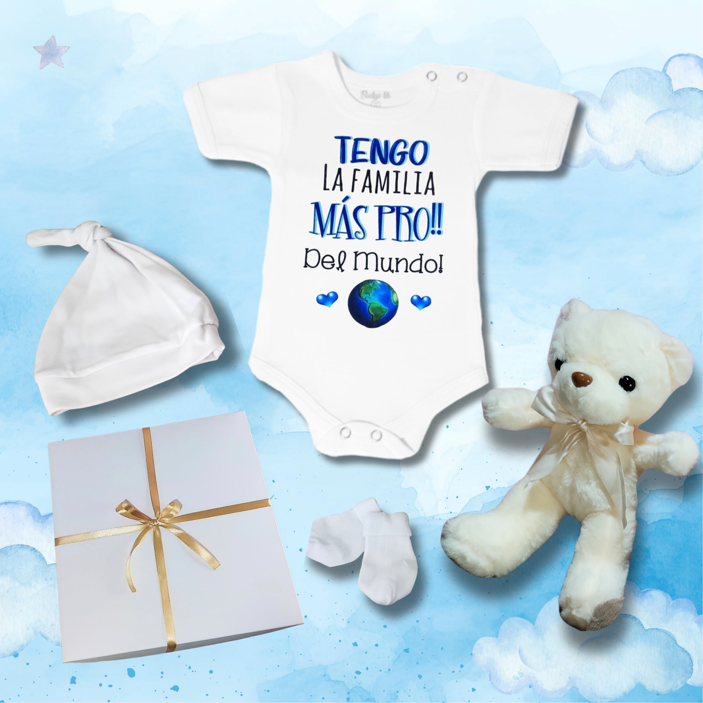 Cajita nacimiento varon 💙 el body se personaliza a tu gusto 💙