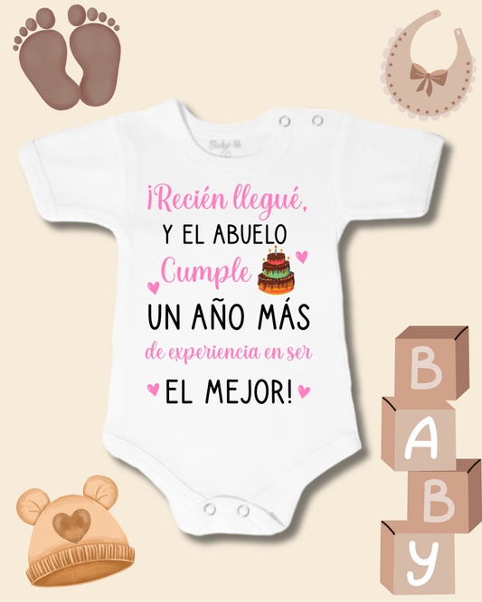 Recién llegue y el Abuelo cumple un año más de experiencia en ser el mejor 🩷🎂 (Rosado)
