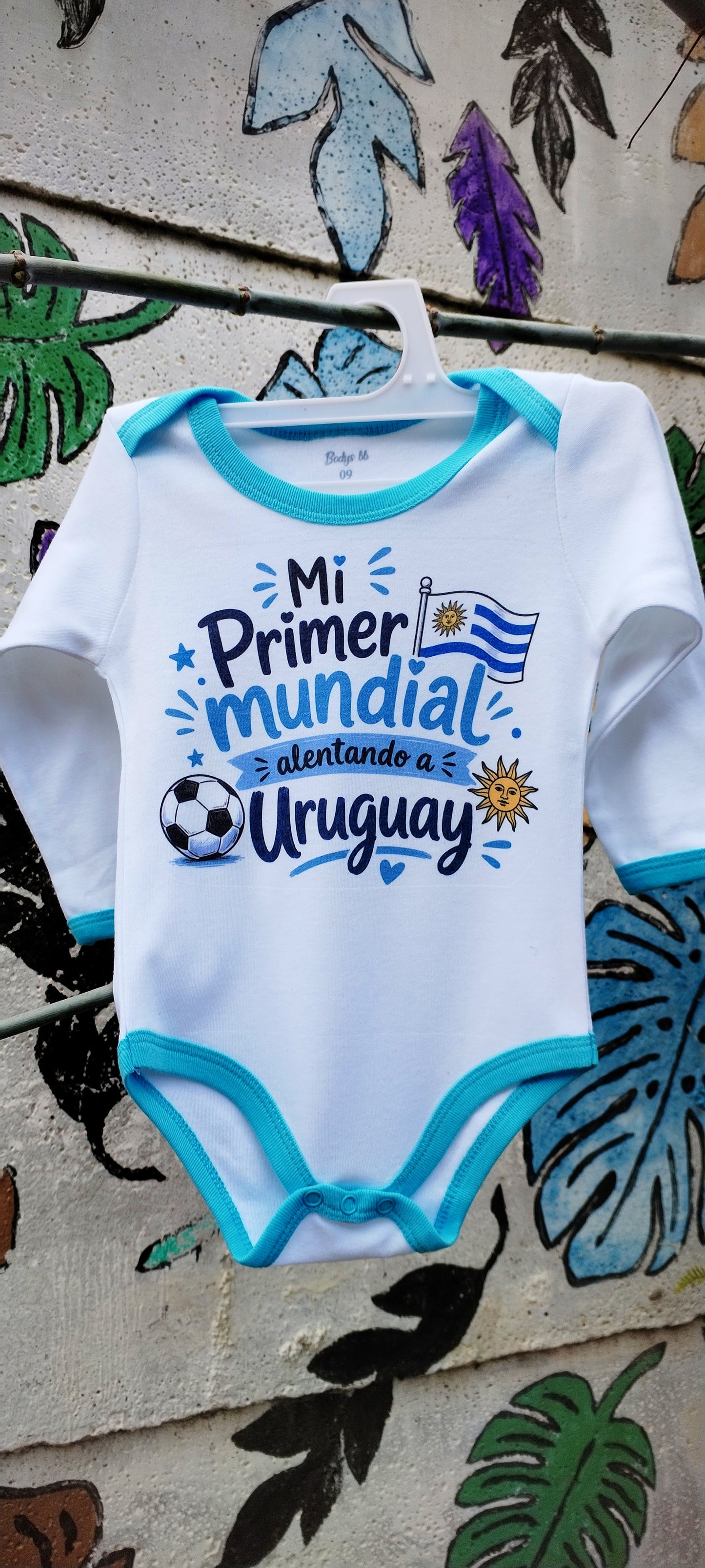 Body borde celeste mi primer mundial alentando Uruguay 🇺🇾🩵