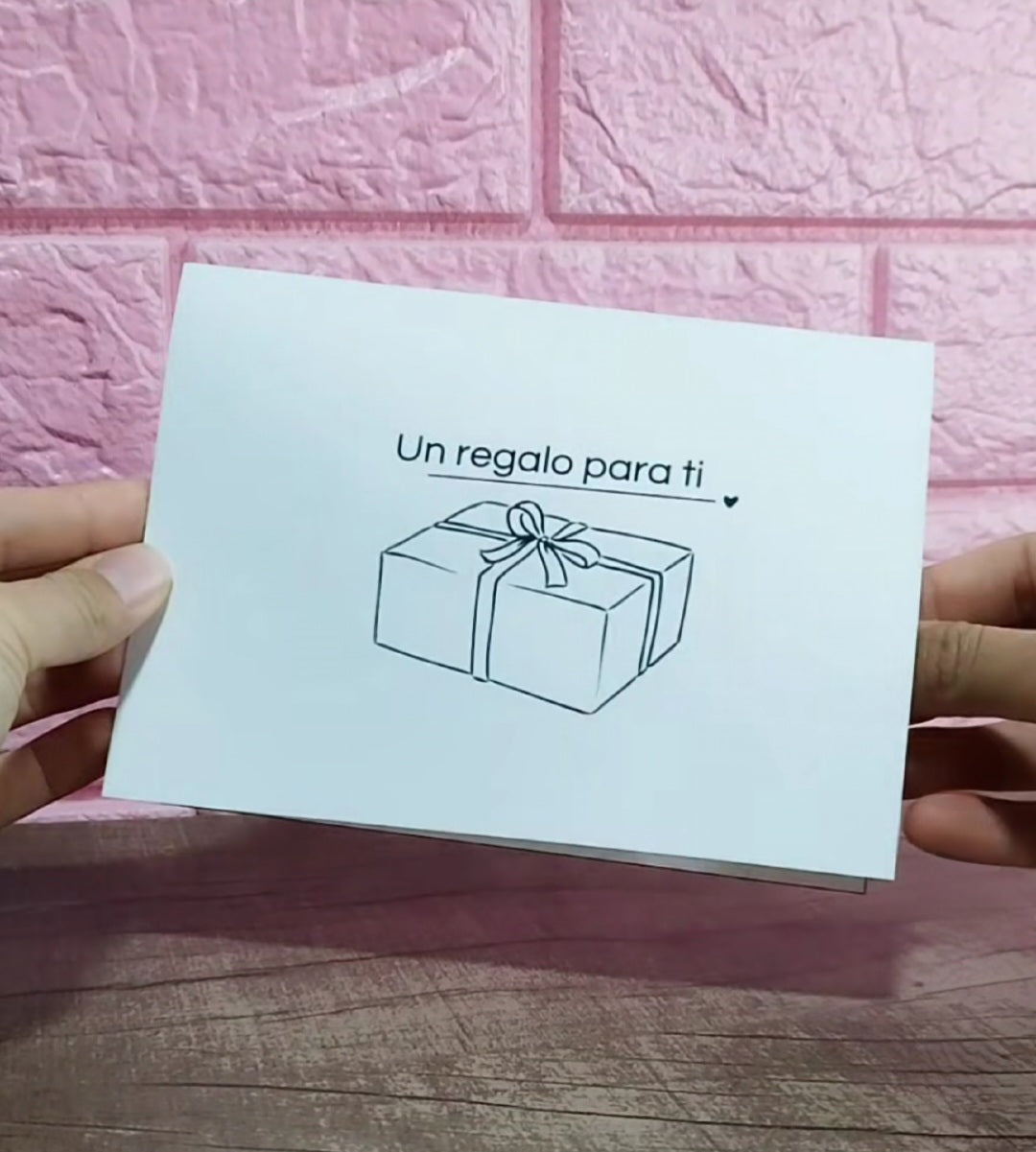 Tarjeta sorpresa para dar la noticia ❤️ con sobre♥️📩 (una vez abonado podes escribirnos y personalizamos el mensaje)