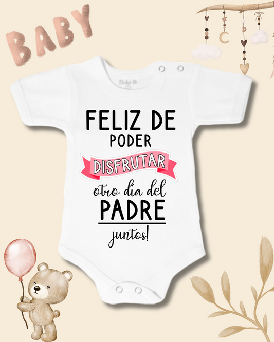Feliz de poder disfrutar este día del padre juntos (rosado y negro)