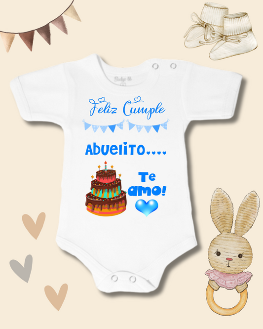Feliz cumple Abuelito Te Amo!🩵🎂 (celeste)