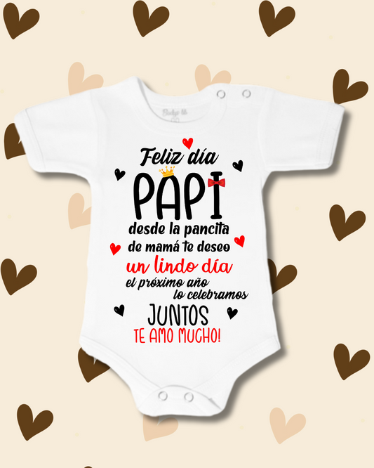 Feliz día papi desde la pancita de mamá te deseo un lindo día ❤️ (unisex)