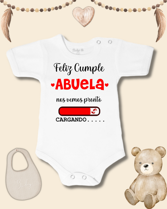 Feliz cumple Abuela nos vemos pronto❤️🎂🎁 (Rojo)