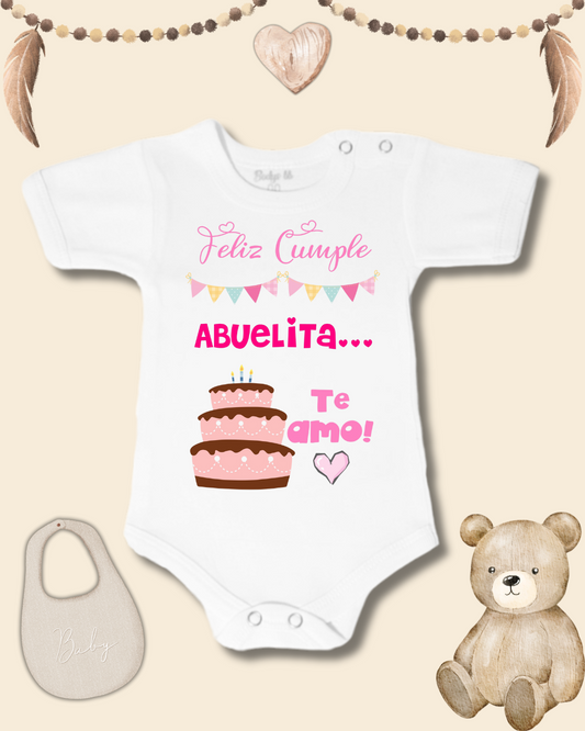 Feliz cumple Abuelita Te Amo!🩷🎂 (Rosado)