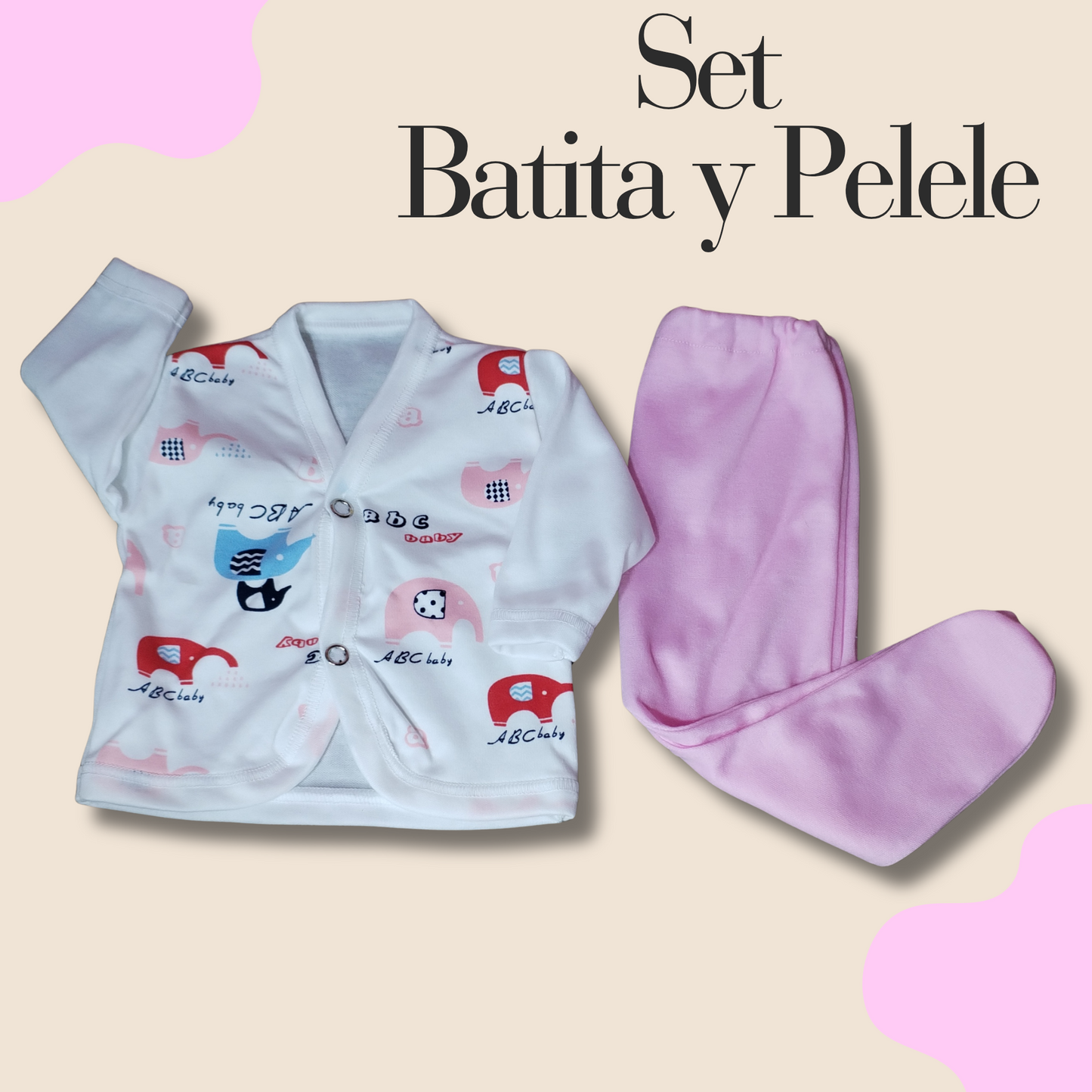 Set  Batita + Pelele  0 a 3 meses (nena)