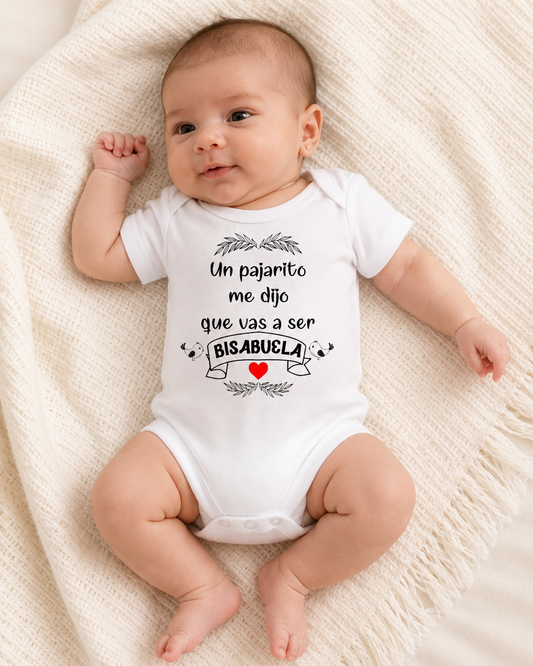 Un pajarito me dijo que vas a ser Bisabuela❤️🖤🐦(unisex)