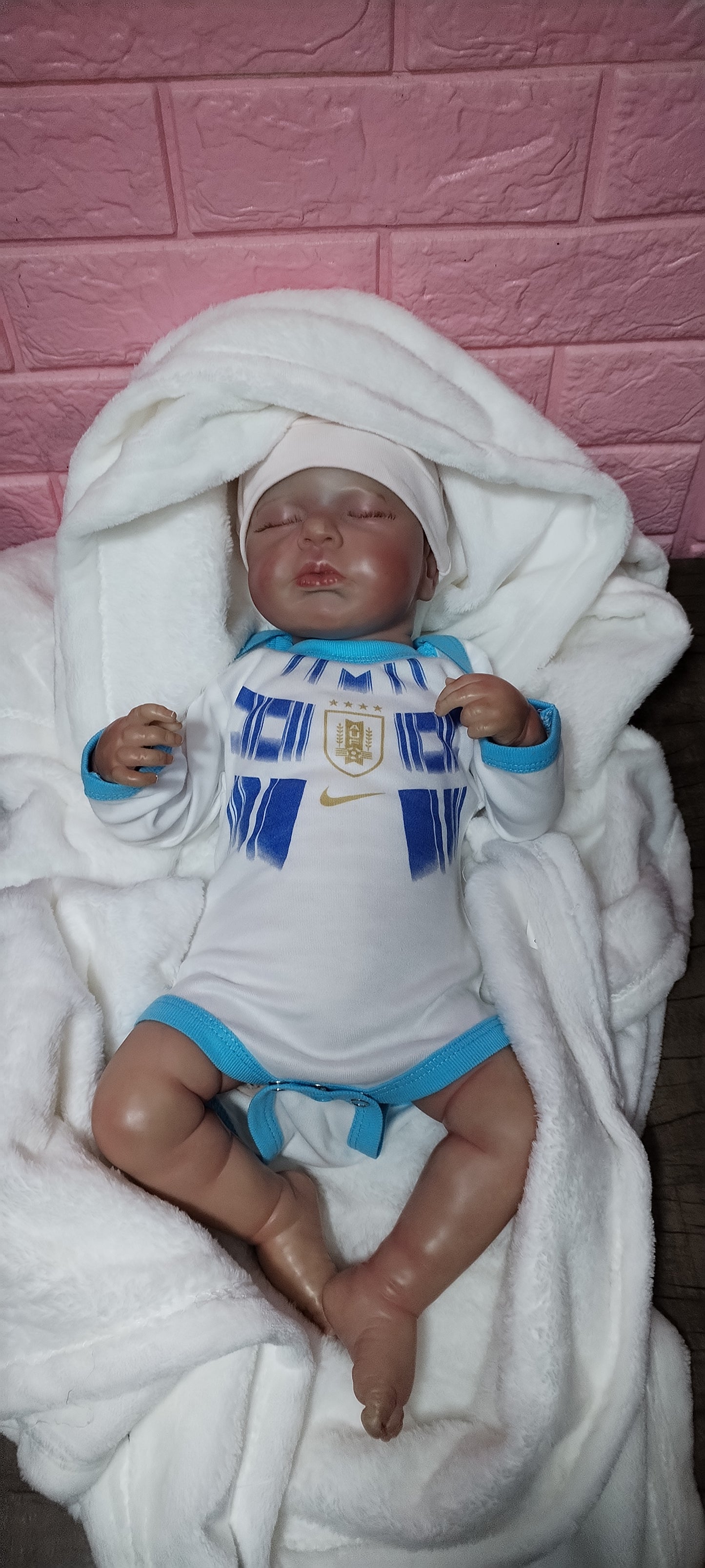 Body borde celeste Uruguay (estilo camiseta alternativa) 🇺🇾🩵