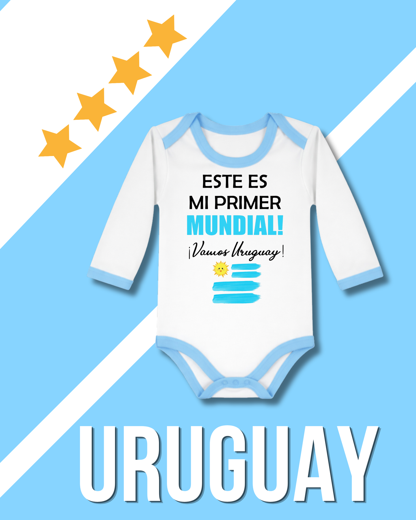 Body borde celeste este es mi primer mundial vamo' Uruguay! 🇺🇾🩵
