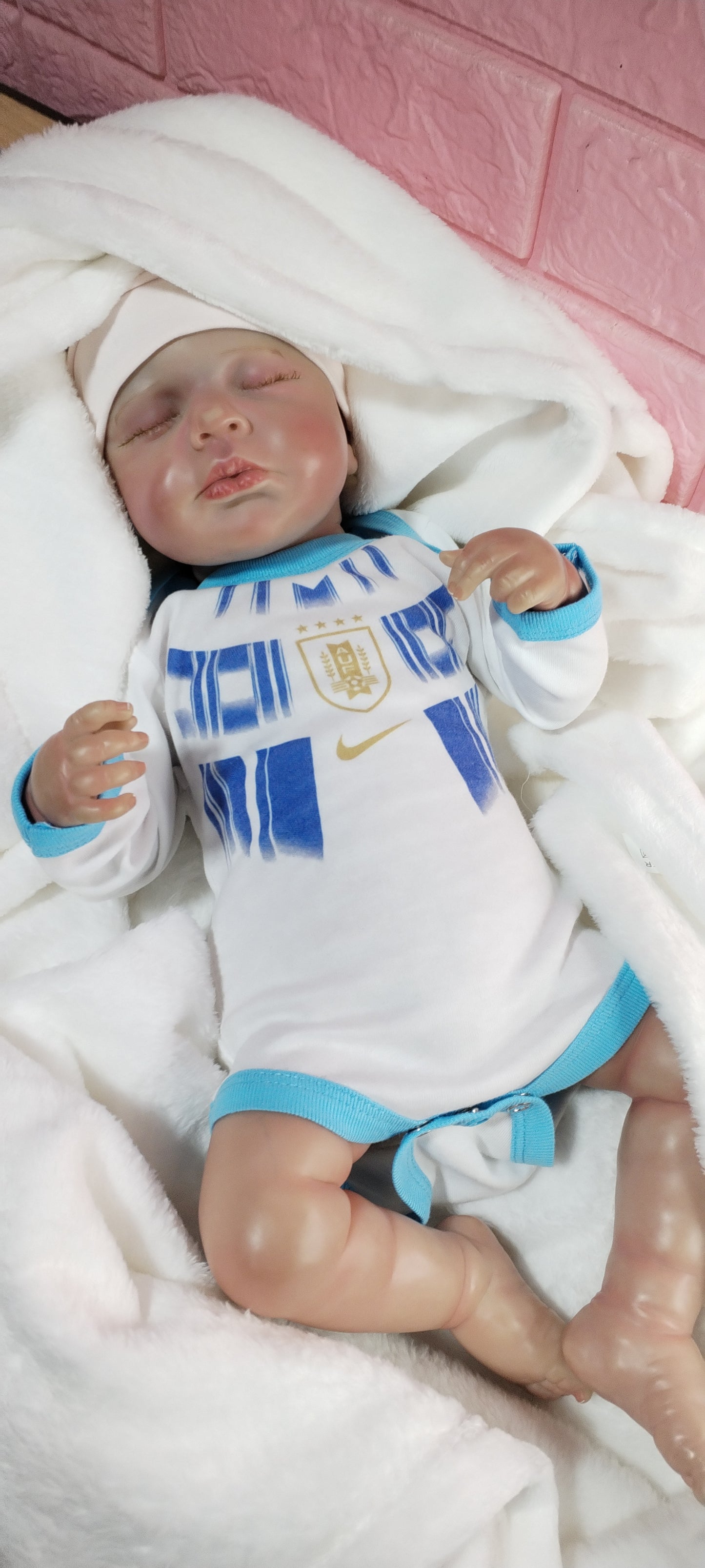 Body borde celeste Uruguay (estilo camiseta alternativa) 🇺🇾🩵