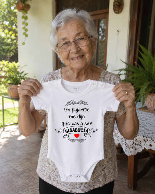 Un pajarito me dijo que vas a ser Bisabuela❤️🖤🐦(unisex)