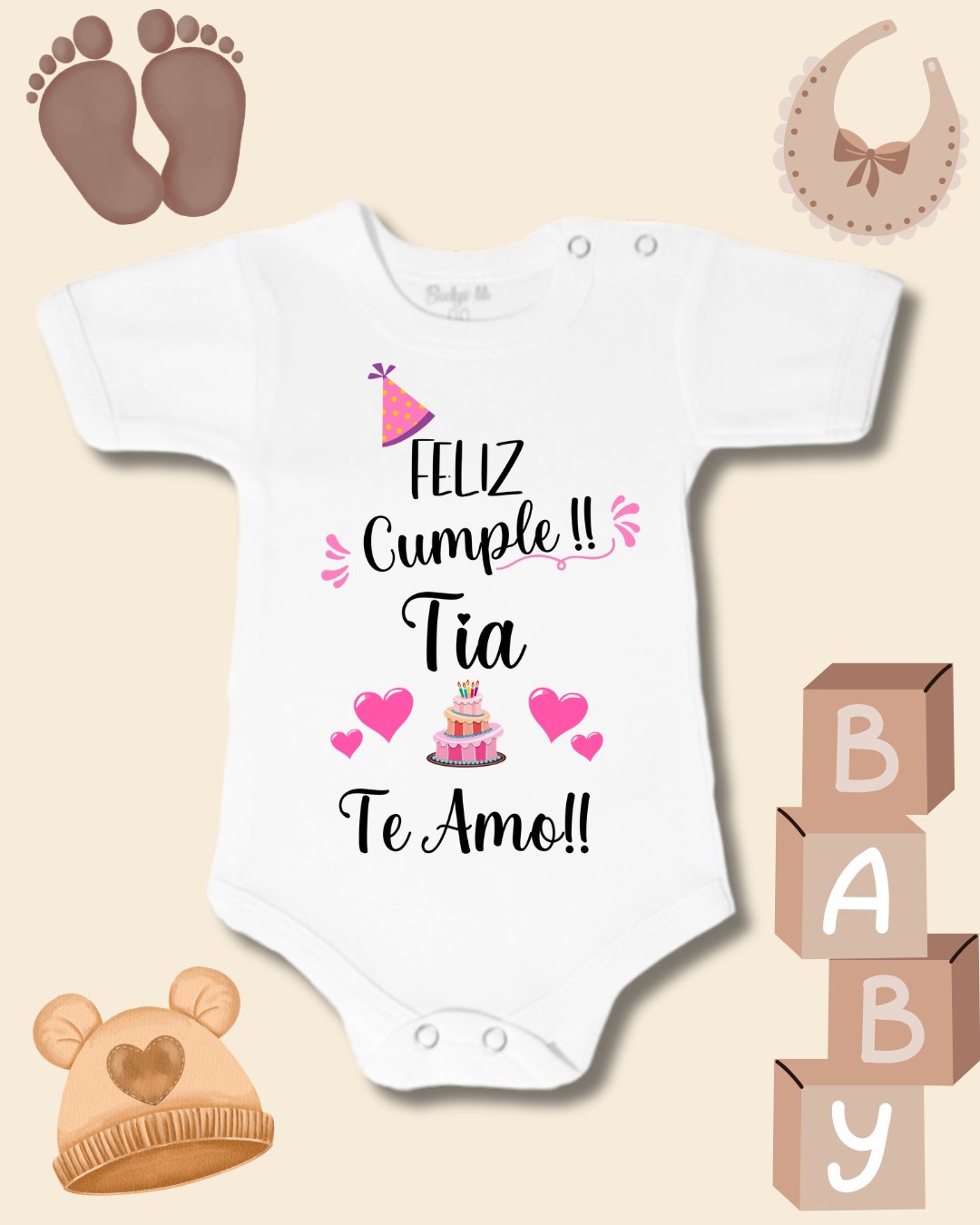 Feliz cumple Tía Te Amo!🩷🎂 (Rosado)