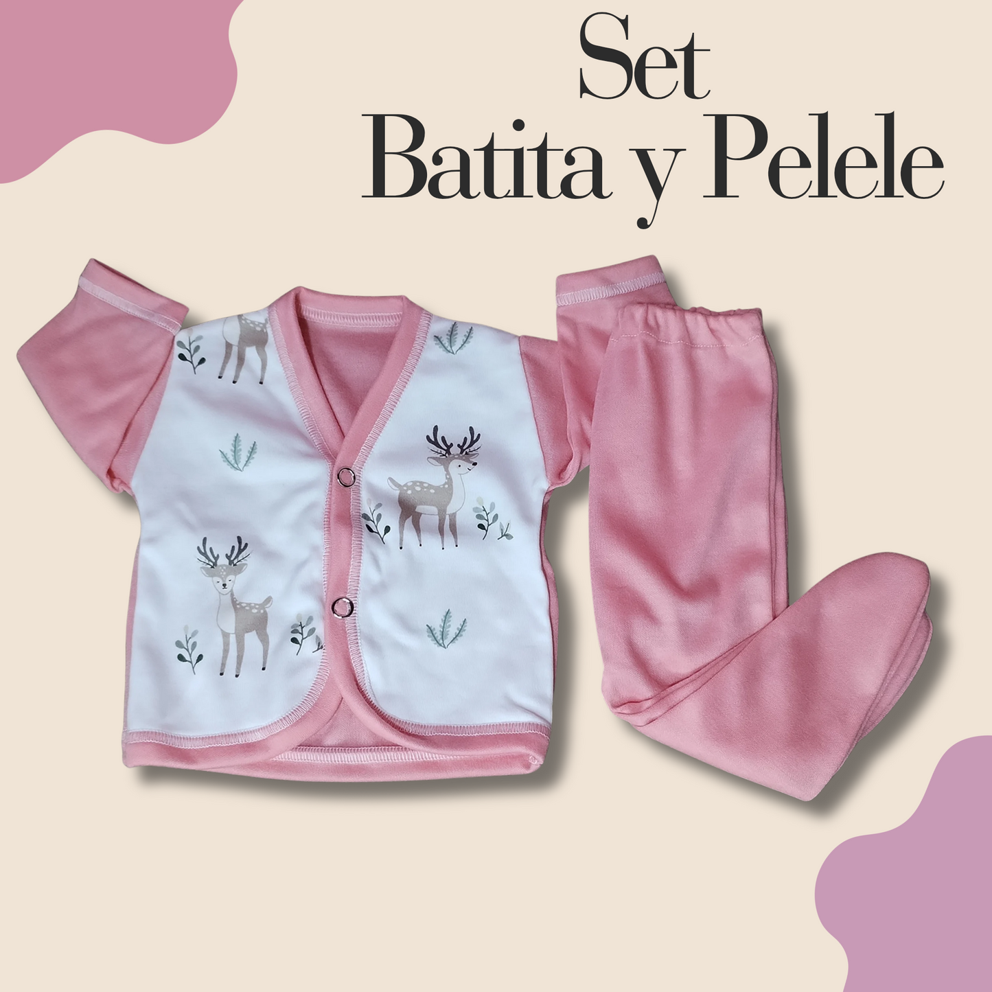 Set  Batita + Pelele  0 a 3 meses (nena)