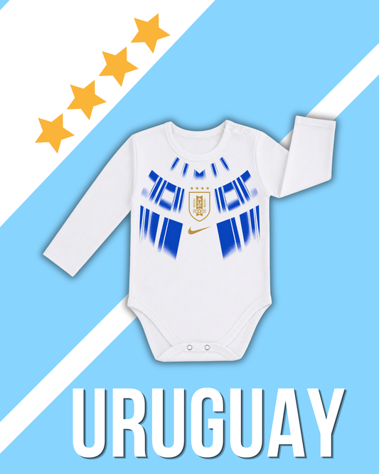 Body blanco Uruguay (estilo remera alternativa) 🇺🇾🩵