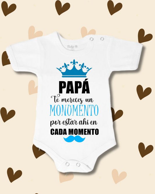 Papá te mereces un monumento por estar ahí en cada momento 💙 (negro y celeste)