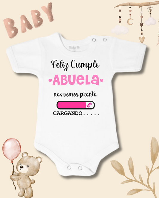 Feliz cumple Abuela nos vemos pronto🩷🎂🎁 (Rosado)