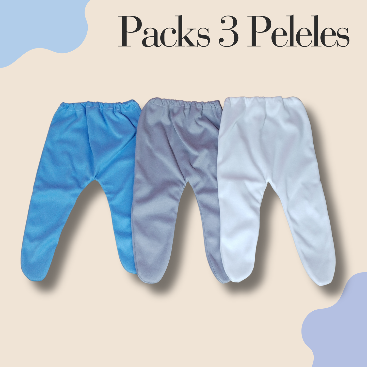 Pack 3 Peleles varón 0 a 3 meses