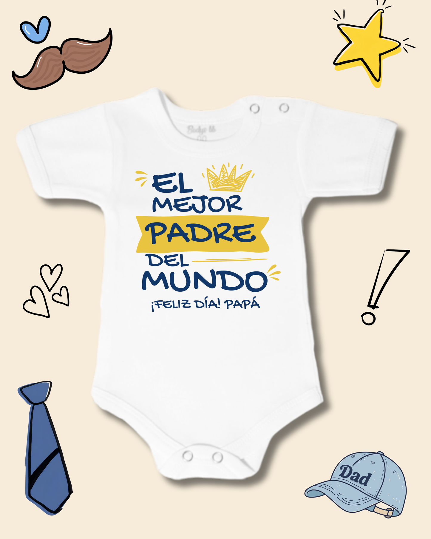 El mejor padre del mundo! Feliz día papá (azul y amarillo)
