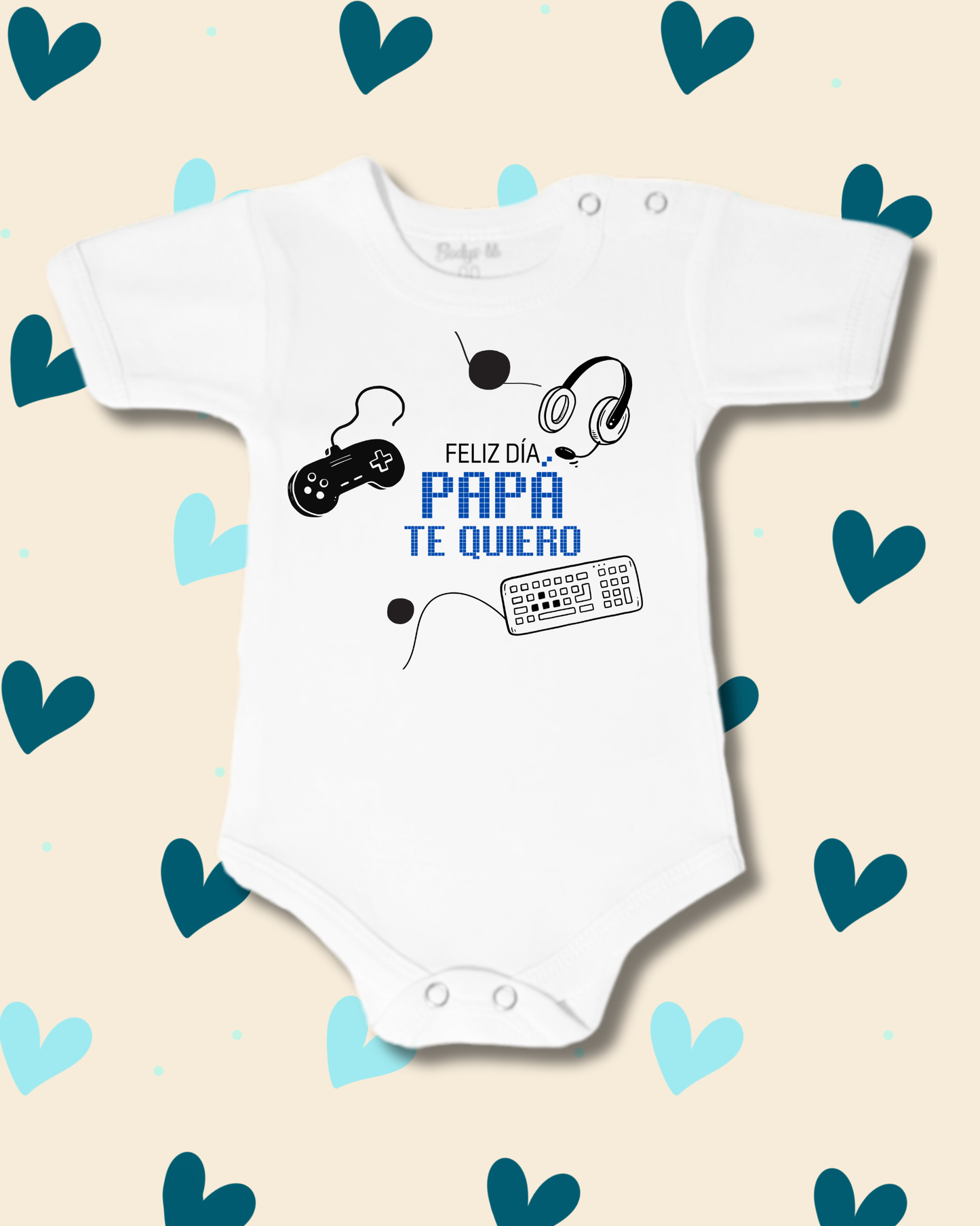Feliz día papá te quiero (joystick) (azul)