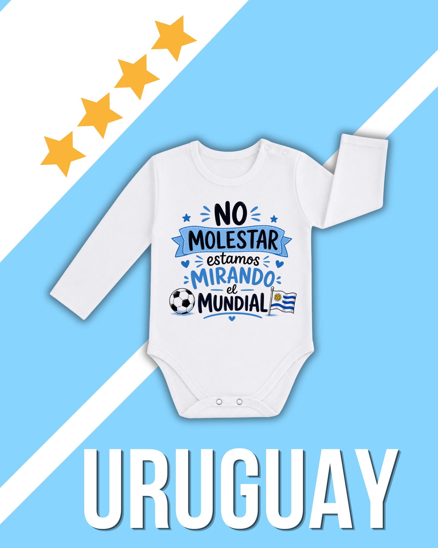 Body blanco no molestar estamos mirando el mundial (Uruguay 🇺🇾🩵)
